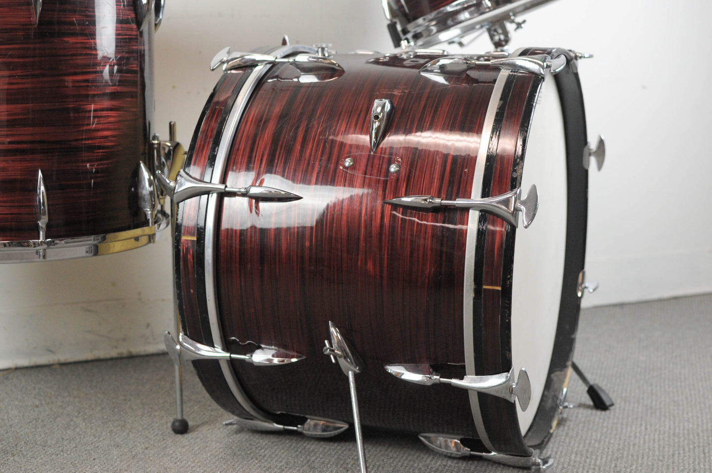 1960s Sonor "K-180" Red Marble Drum Set