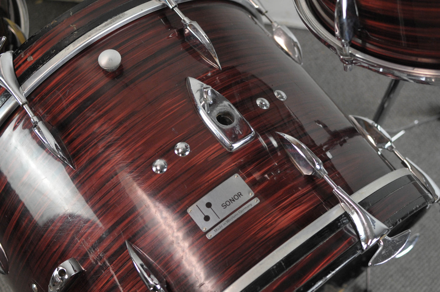 1960s Sonor "K-180" Red Marble Drum Set
