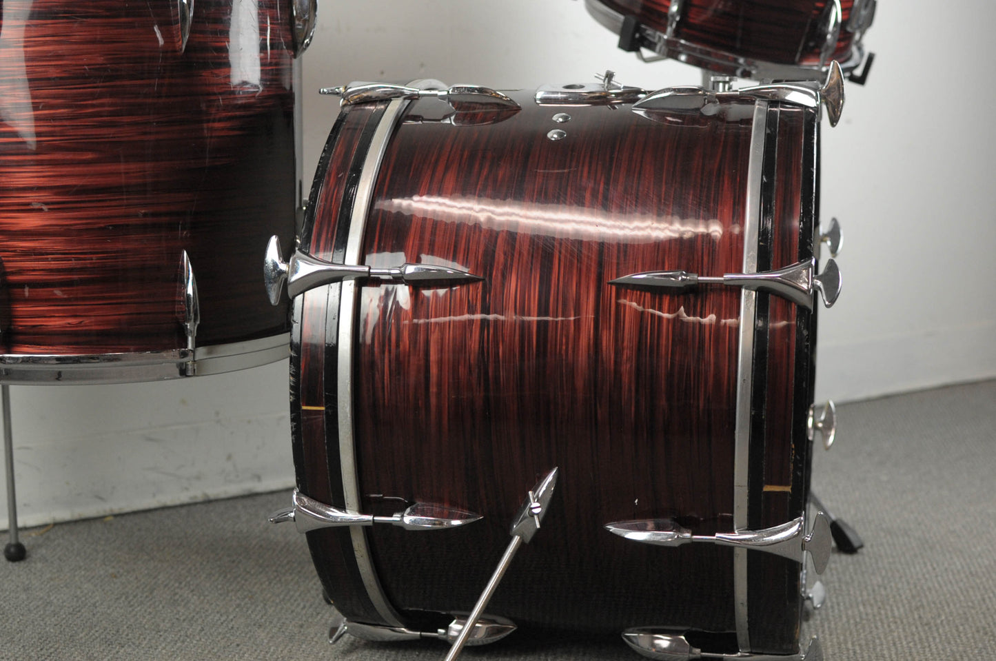 1960s Sonor "K-180" Red Marble Drum Set