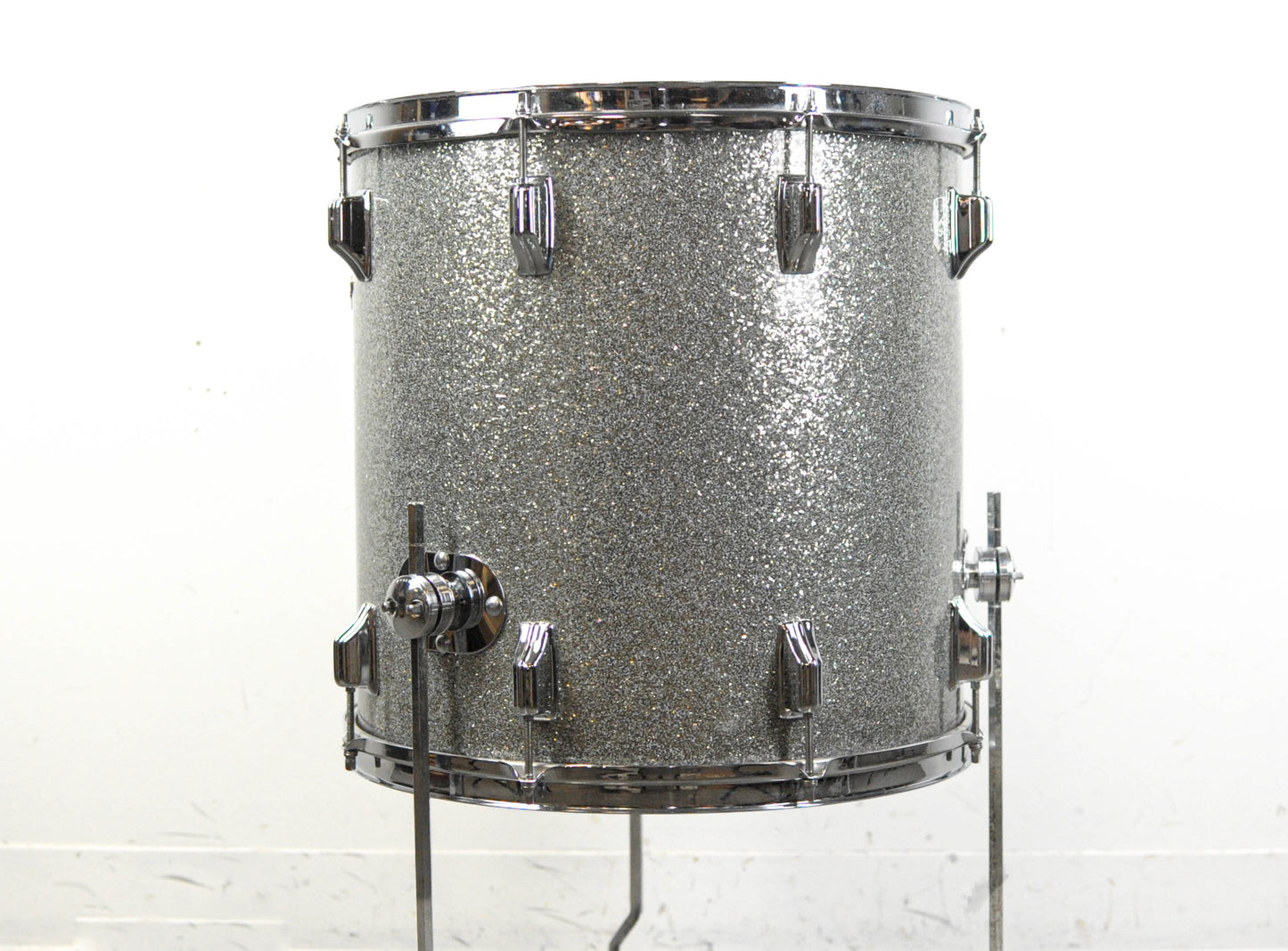 1960s Rogers 16x16 Silver Sparkle Pearl Floor Tom