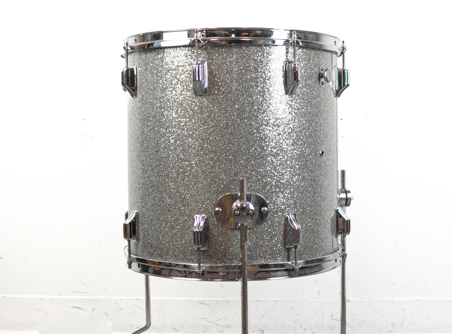 1960s Rogers 16x16 Silver Sparkle Pearl Floor Tom