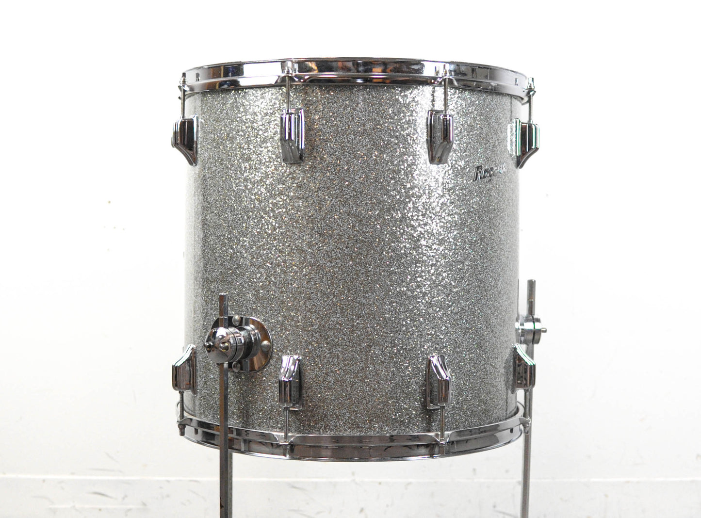 1960s Rogers 16x16 Silver Sparkle Pearl Floor Tom
