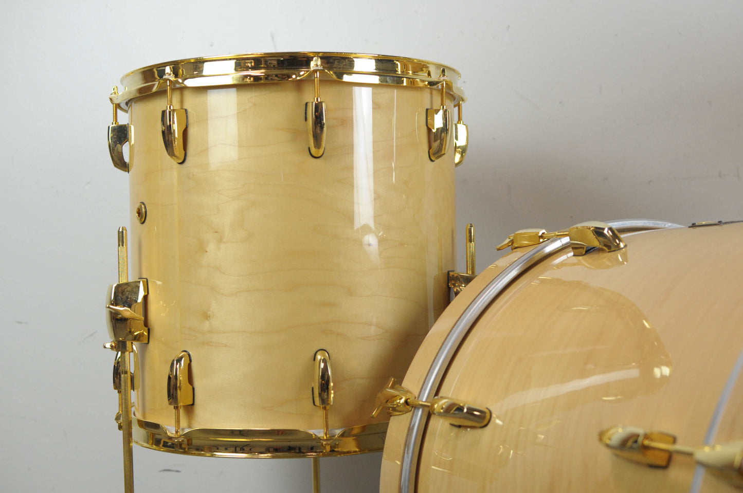 2000s Pearl Masters Custom Natural Maple Drum Set