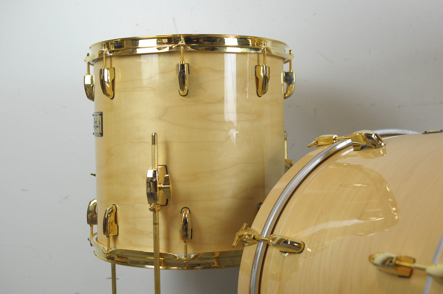2000s Pearl Masters Custom Natural Maple Drum Set