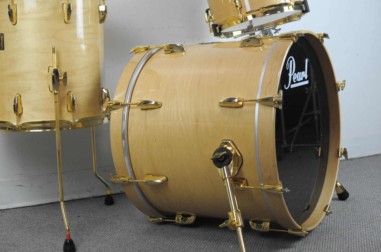 2000s Pearl Masters Custom Natural Maple Drum Set