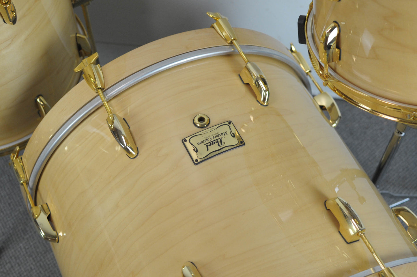 2000s Pearl Masters Custom Natural Maple Drum Set
