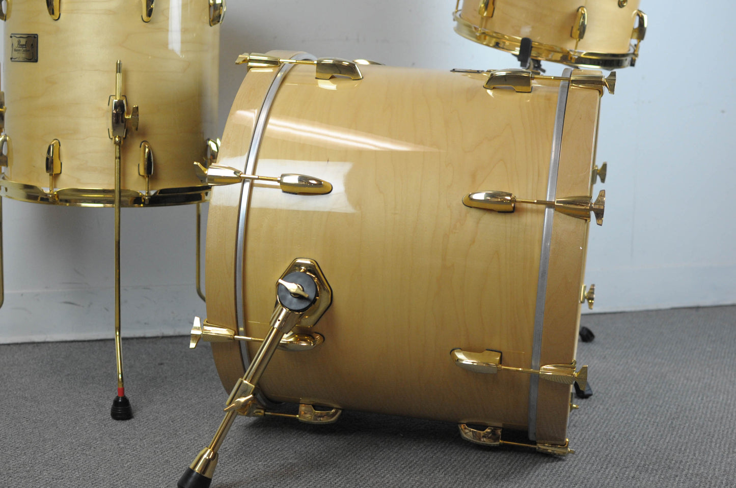 2000s Pearl Masters Custom Natural Maple Drum Set