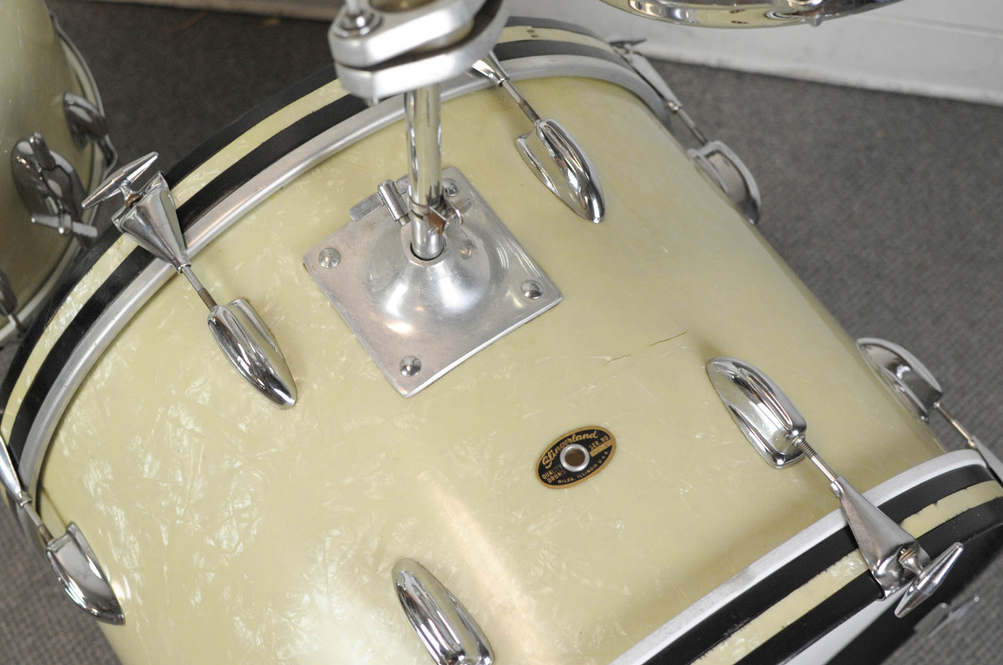 1960s Slingerland "Modern Jazz" White Marine Pearl Drum Set