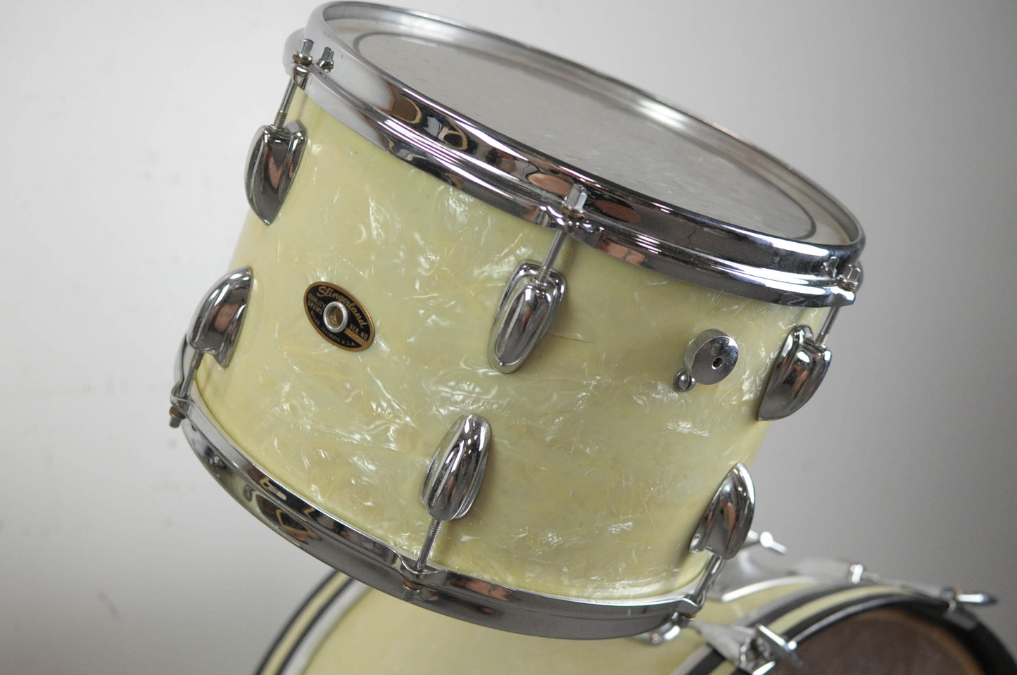 1960s Slingerland "Modern Jazz" White Marine Pearl Drum Set