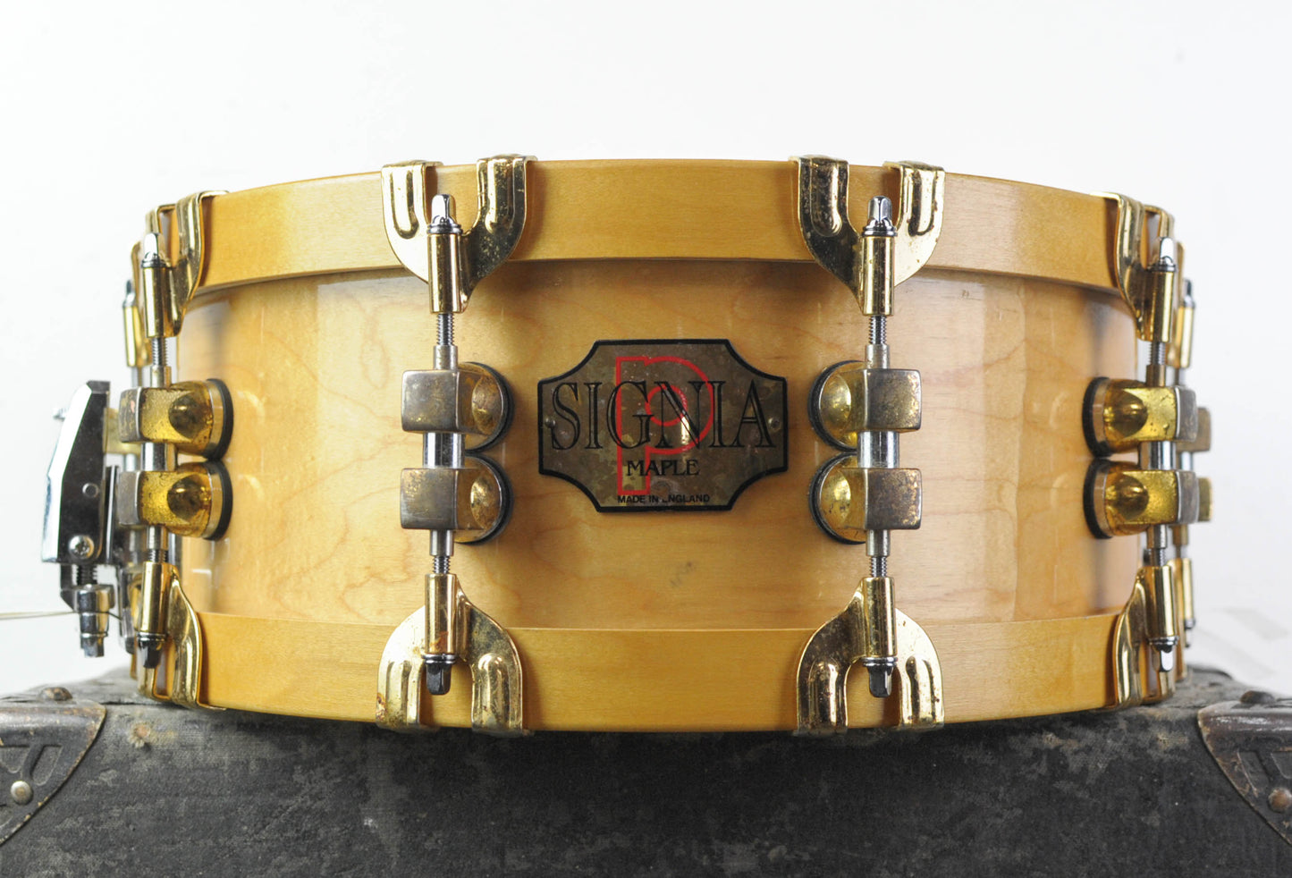 1990s Premier Signia 5.5x14 Maple Snare Drum