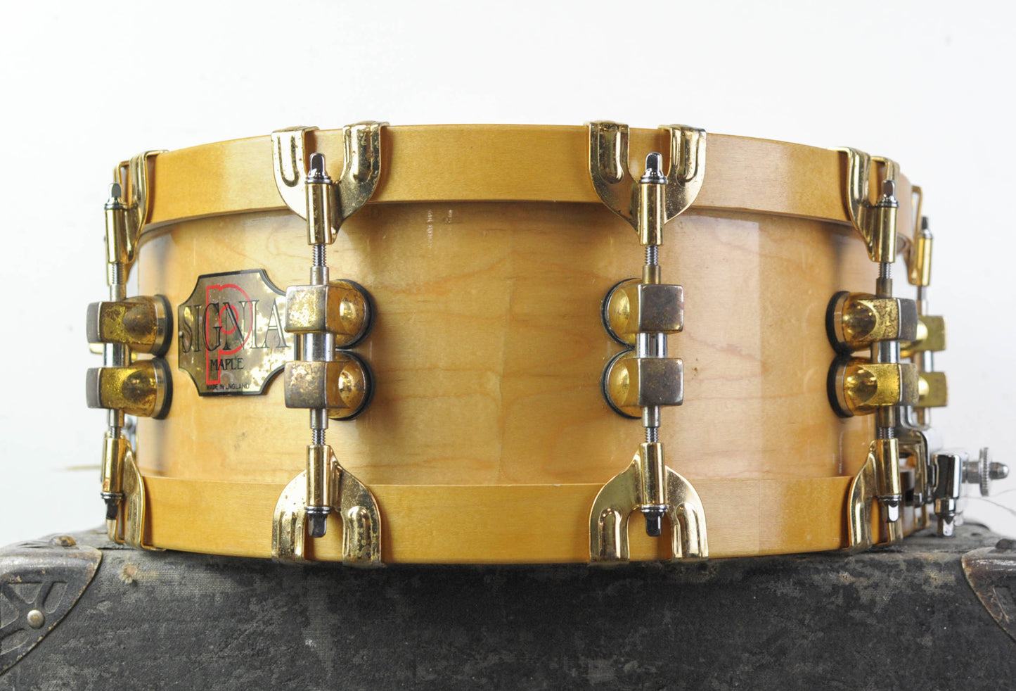 1990s Premier Signia 5.5x14 Maple Snare Drum