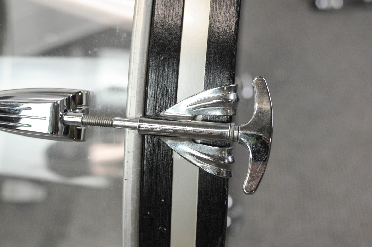 1970s Ludwig 14x24 Clear Vistalite Bass Drum w/ Rail