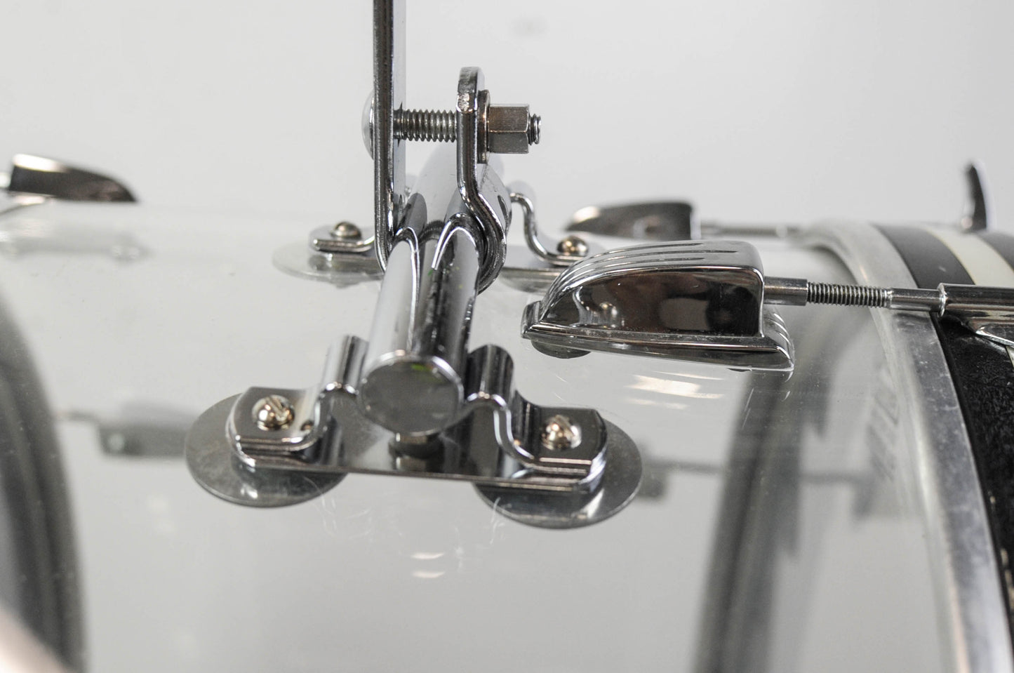 1970s Ludwig 14x24 Clear Vistalite Bass Drum w/ Rail