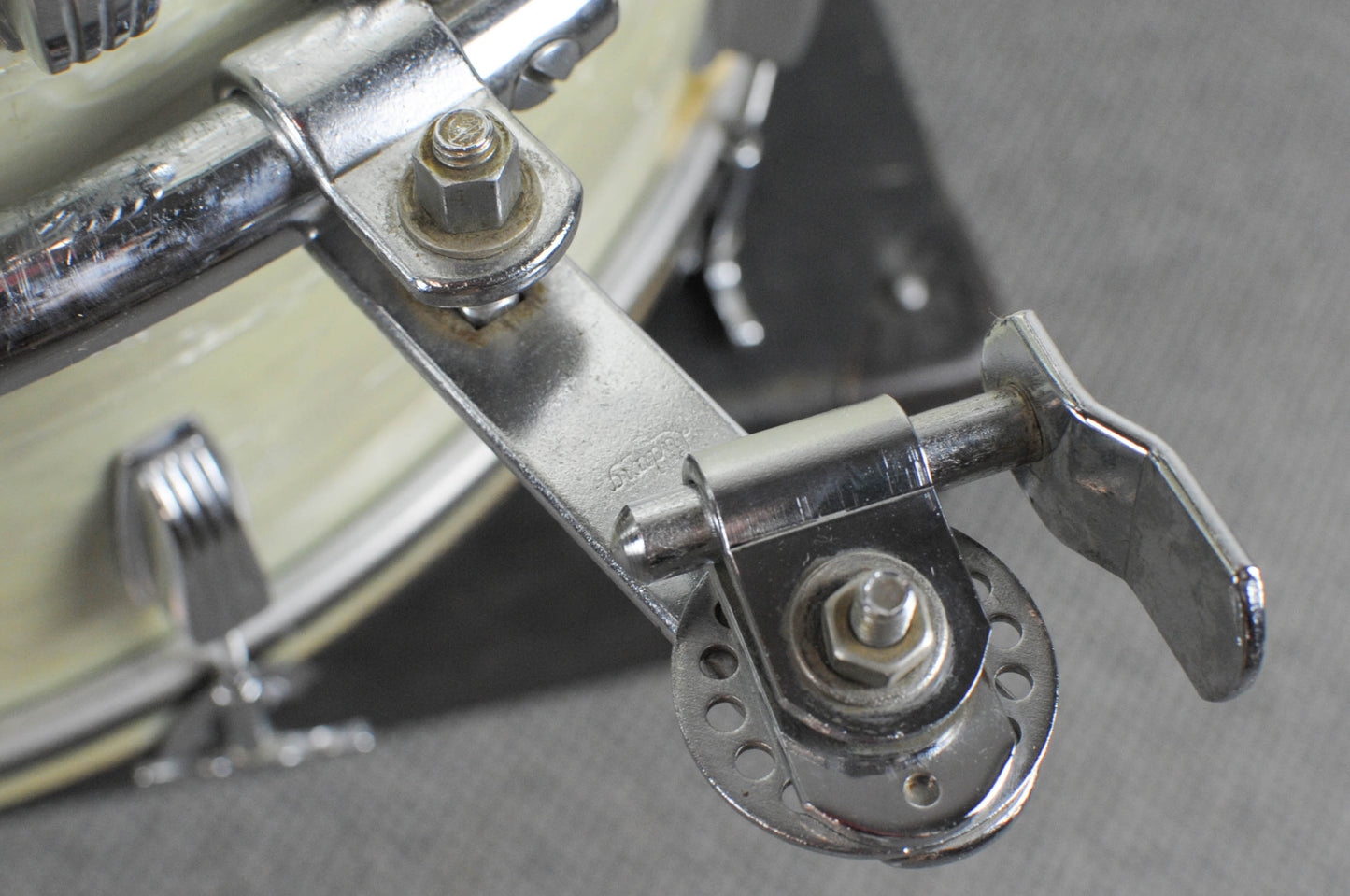 1960s Ludwig 14x22 Pre-Serial White Marine Pearl Bass Drum