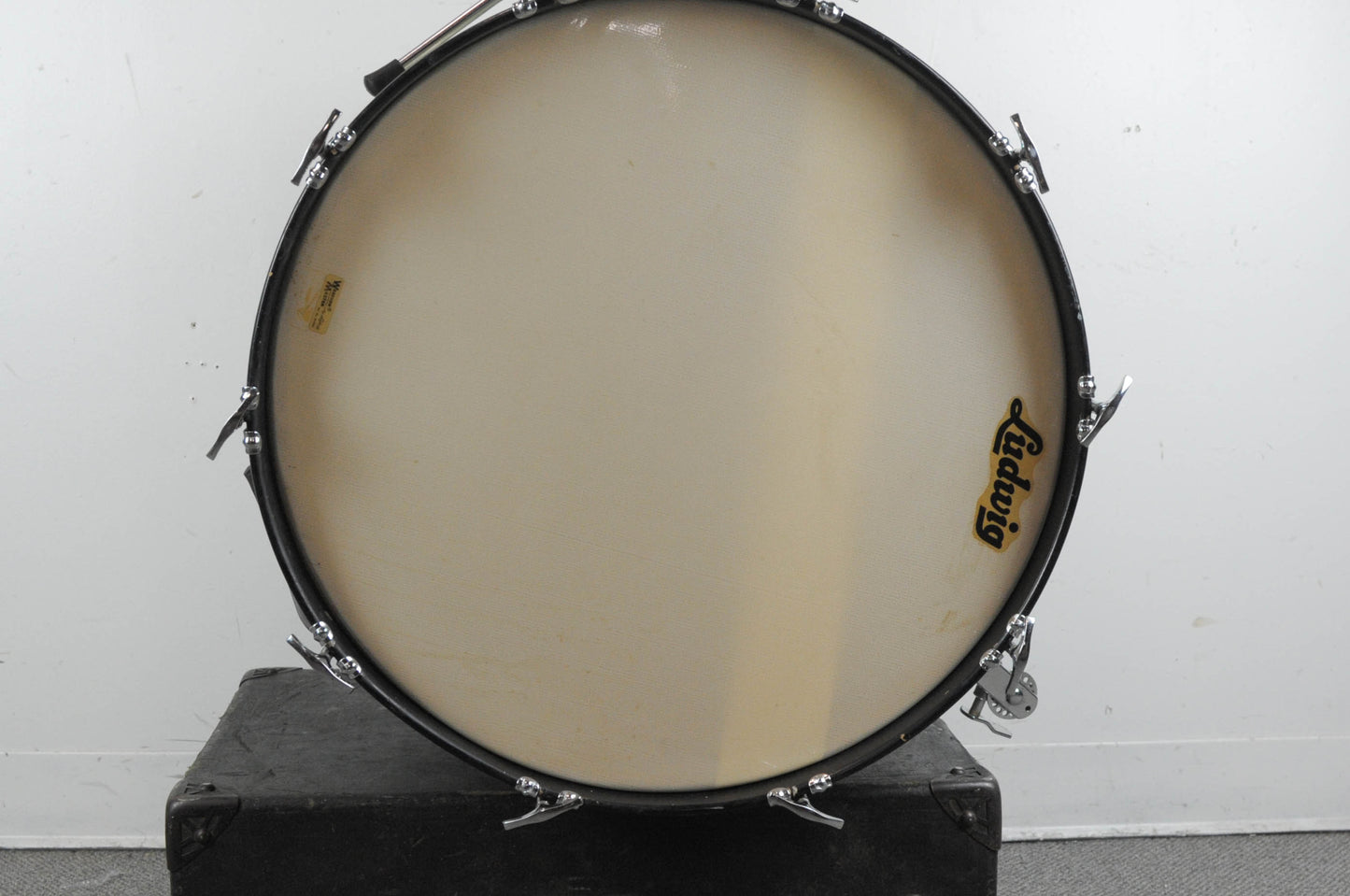 1960s Ludwig 14x22 Pre-Serial White Marine Pearl Bass Drum