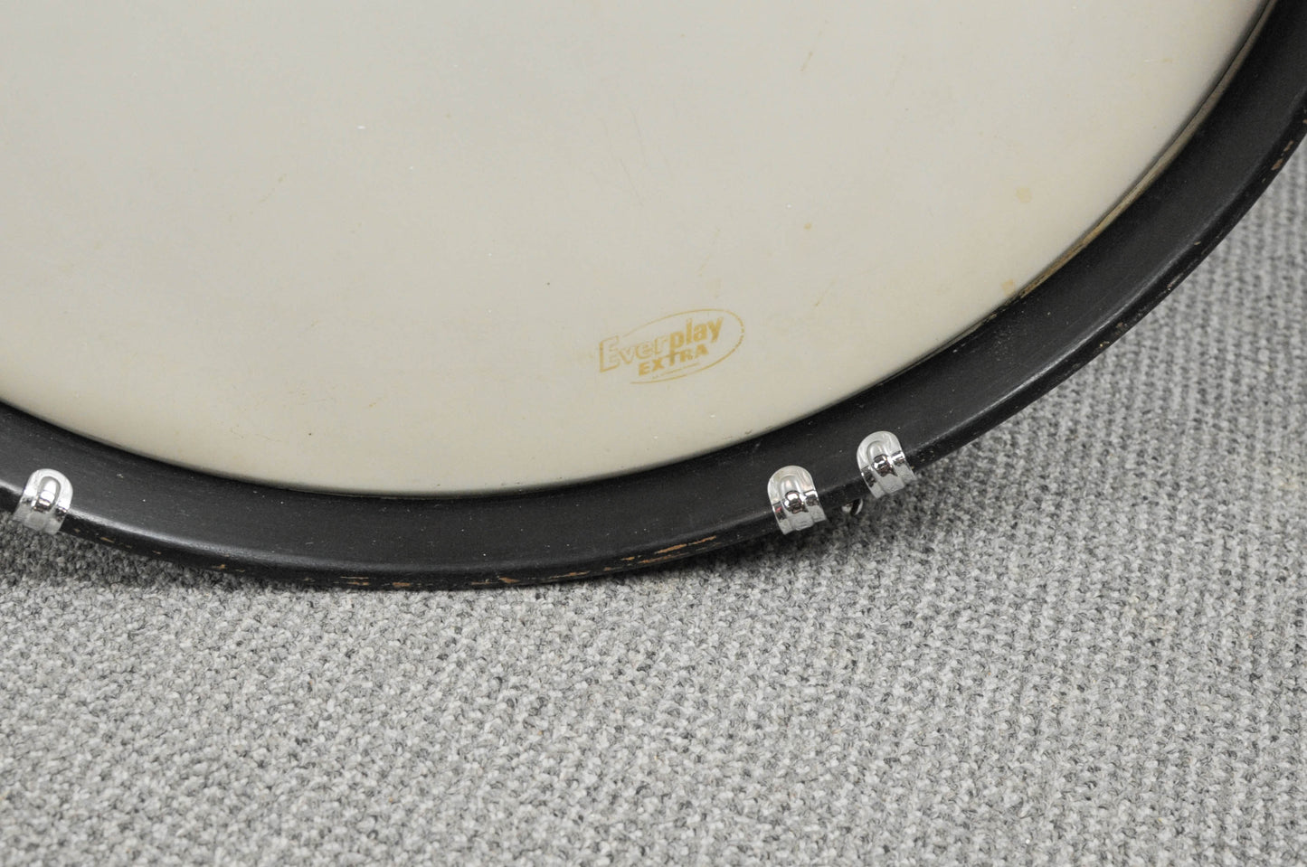 1970s Beverley Black Diamond Pearl Drum Set