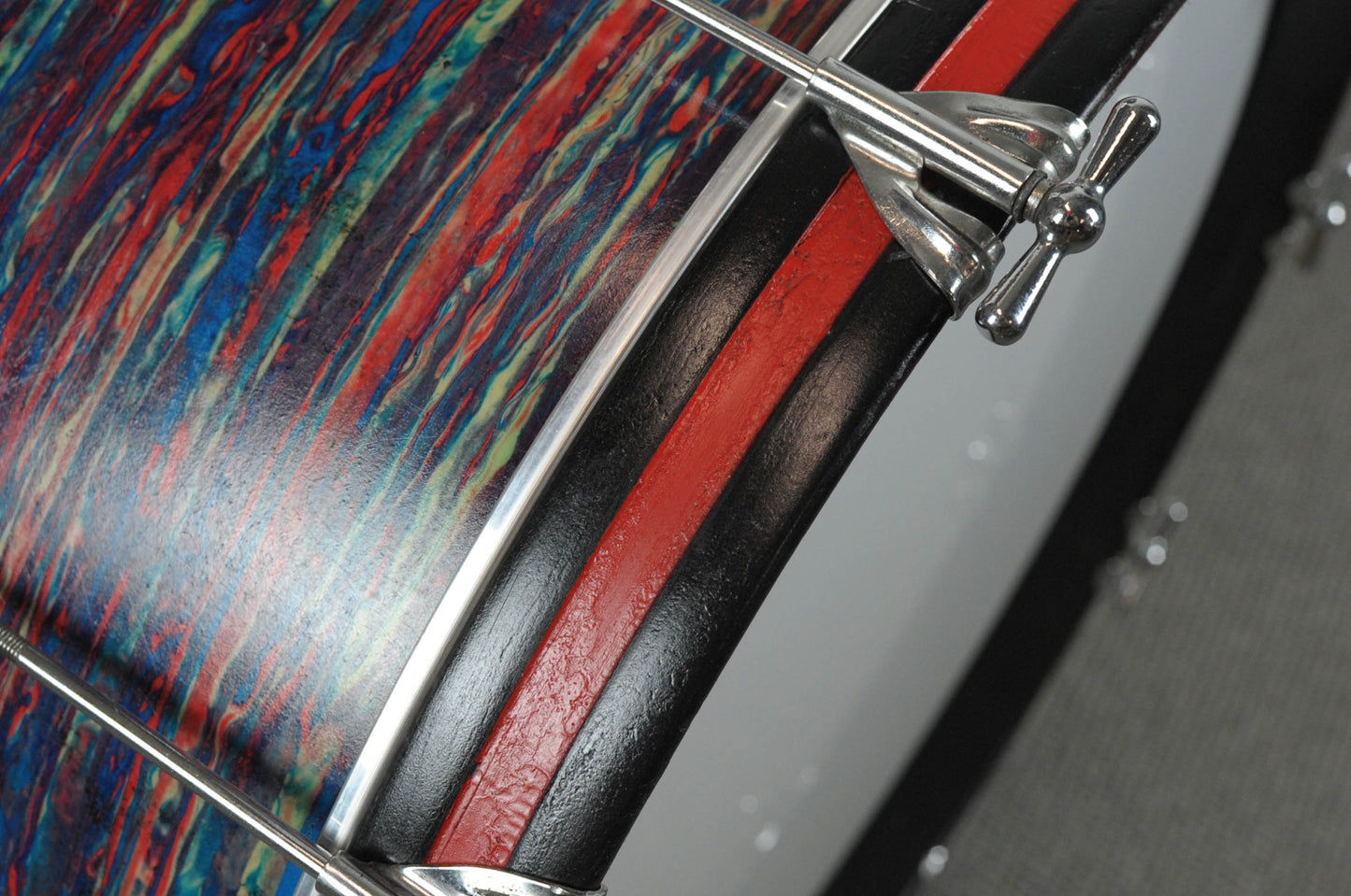 1960s Ludwig Psychedelic Red Club Date Drum Set