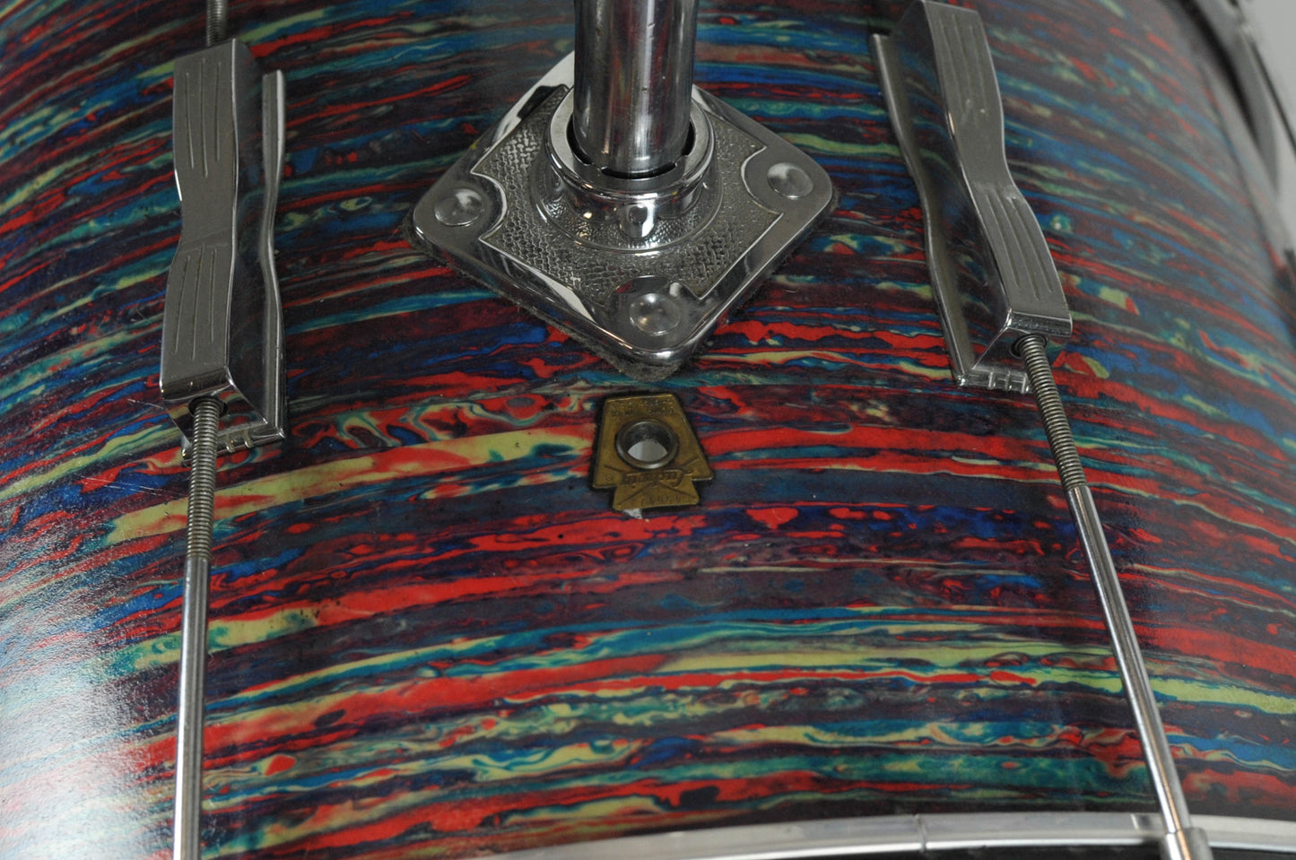 1960s Ludwig Psychedelic Red Club Date Drum Set