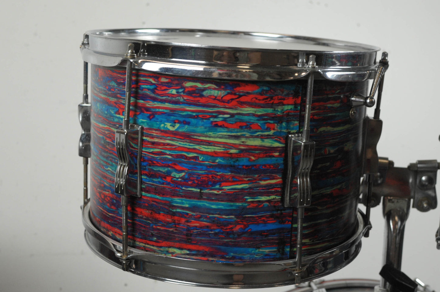 1960s Ludwig Psychedelic Red Club Date Drum Set