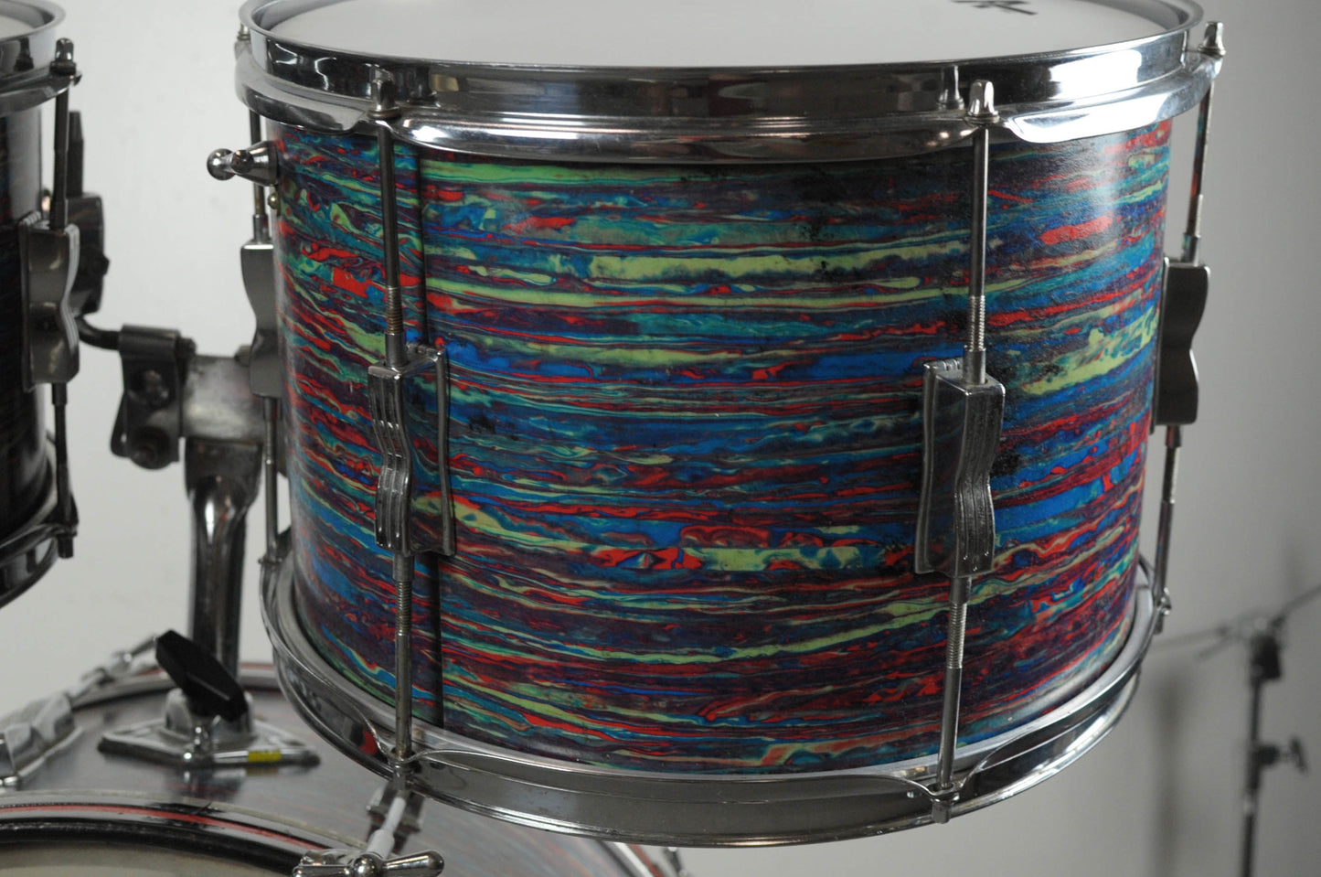 1960s Ludwig Psychedelic Red Club Date Drum Set