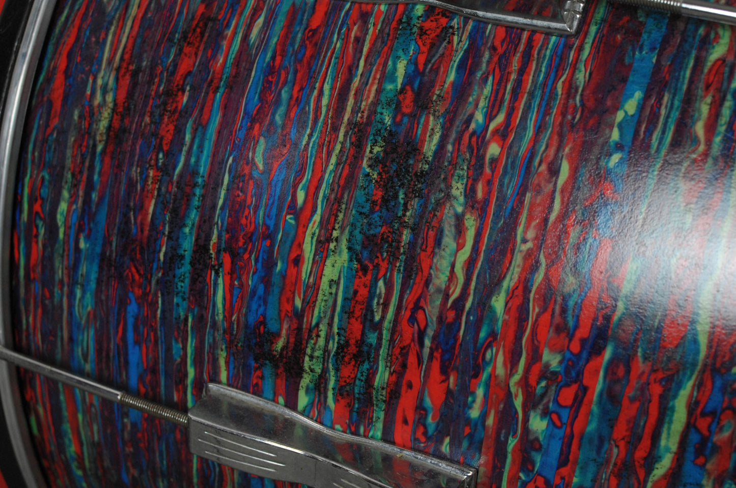 1960s Ludwig Psychedelic Red Club Date Drum Set