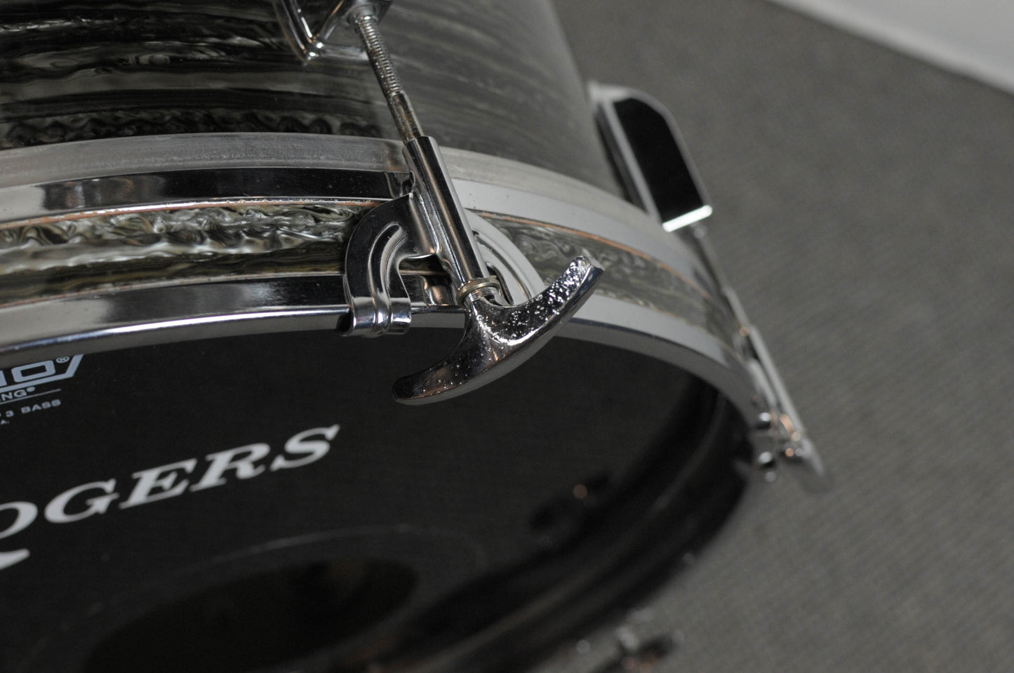 1970s Rogers R-360 "Double Soul" Black Strata Pearl Drum Set