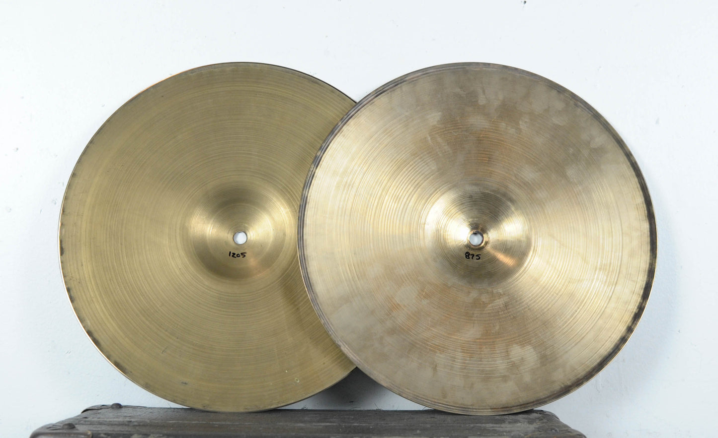1960s Zildjian A New Beat Hi Hat Cymbals 875g 1205g