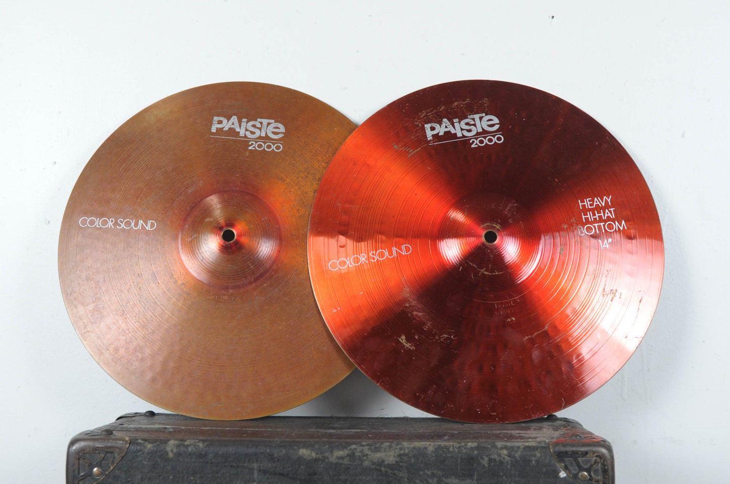 Paiste Color Sound 2000 Red Heavy 14" Hi Hat Cymbals 1004g 1096g