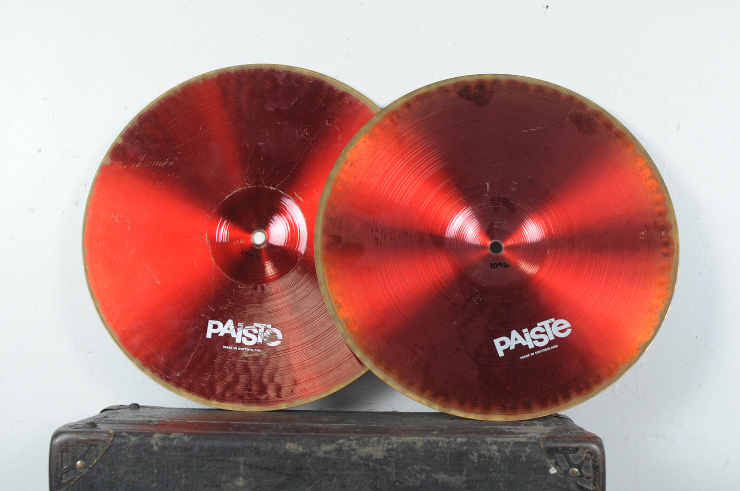 Paiste Color Sound 2000 Red Heavy 14" Hi Hat Cymbals 1004g 1096g