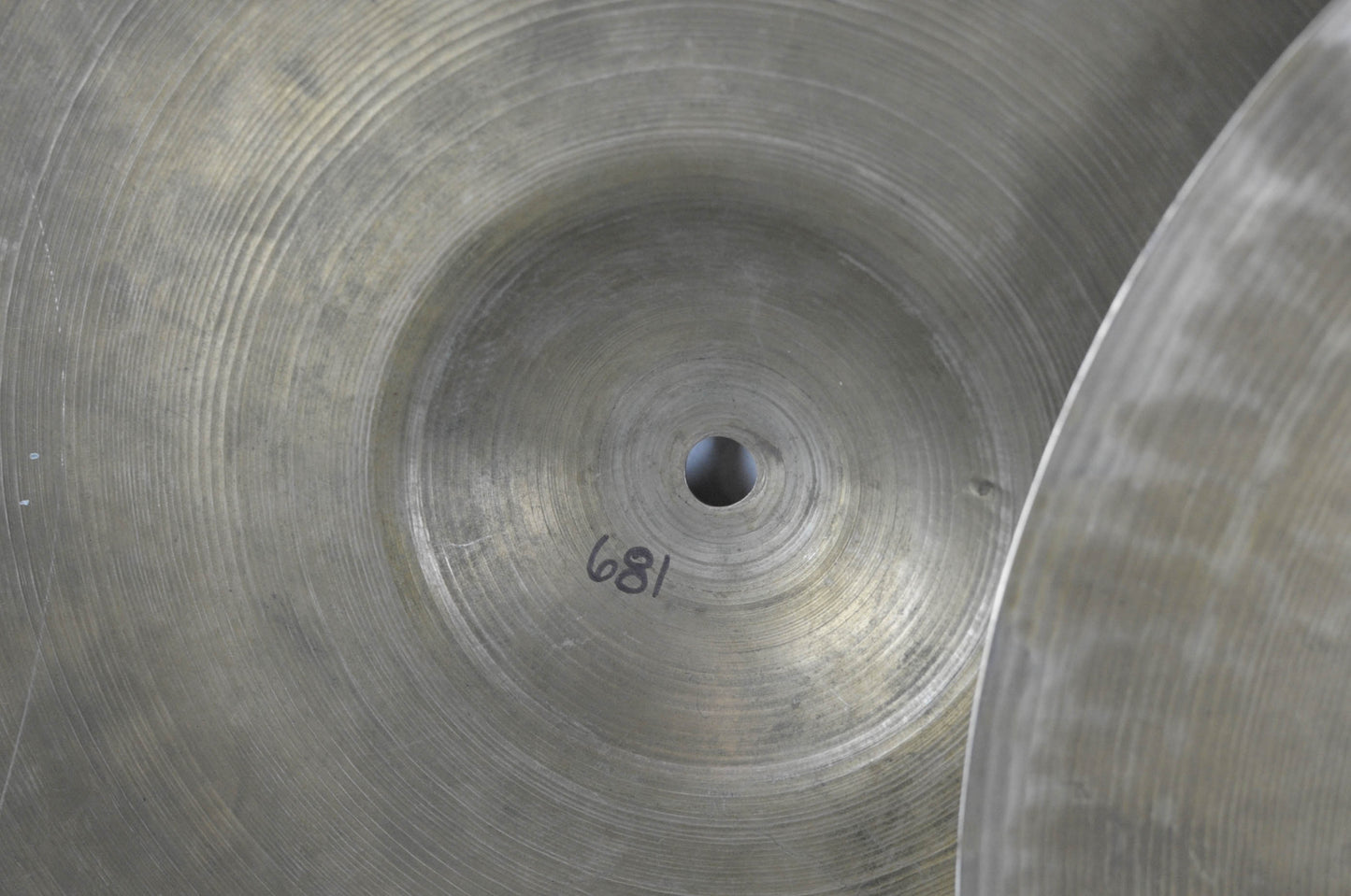 1950s Zildjian A 14" Trans Stamp Type III Paper Thin Hi Hat Cymbals 639g 681g