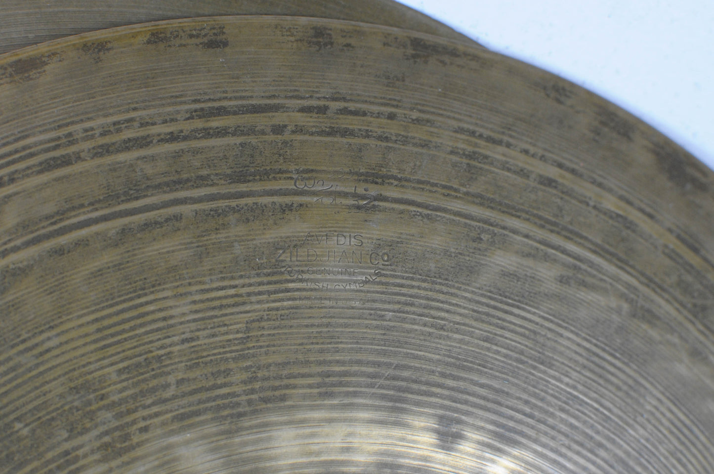 1950s Zildjian A 14" Trans Stamp Type III Paper Thin Hi Hat Cymbals 639g 681g