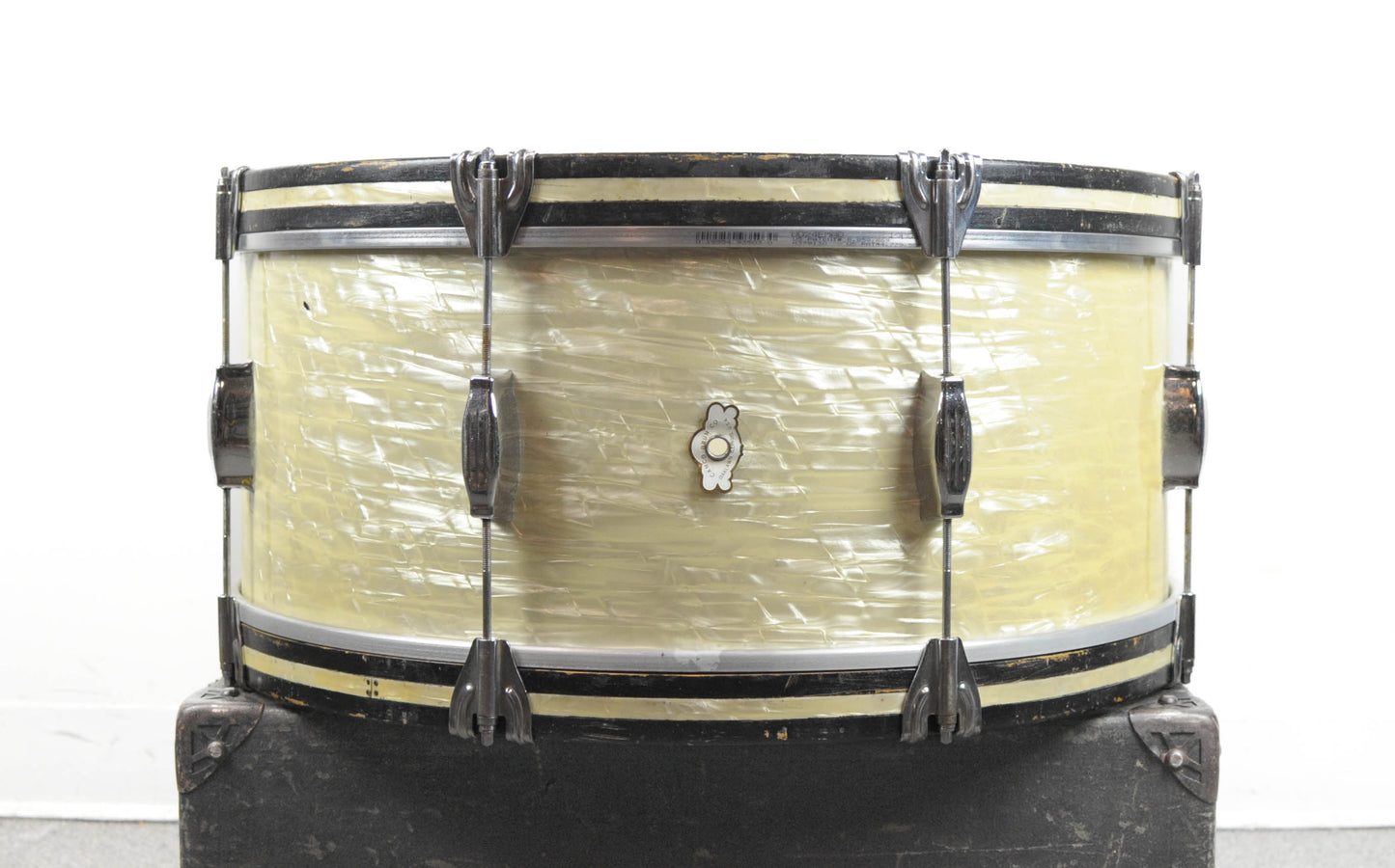 1960s Camco 10x24 "Parade Queen" White Marine Pearl Bass Drum