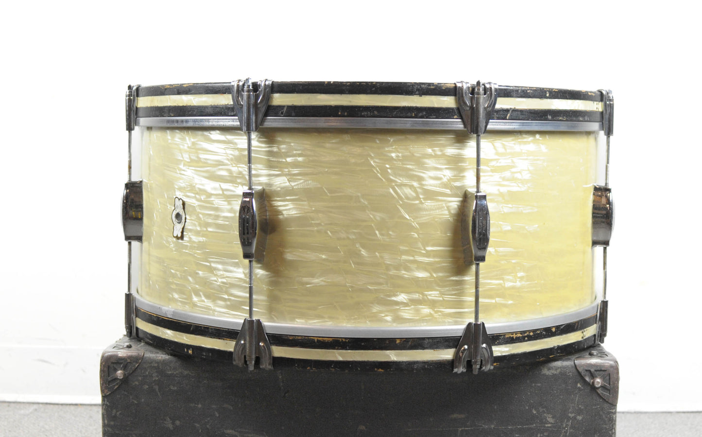 1960s Camco 10x24 "Parade Queen" White Marine Pearl Bass Drum