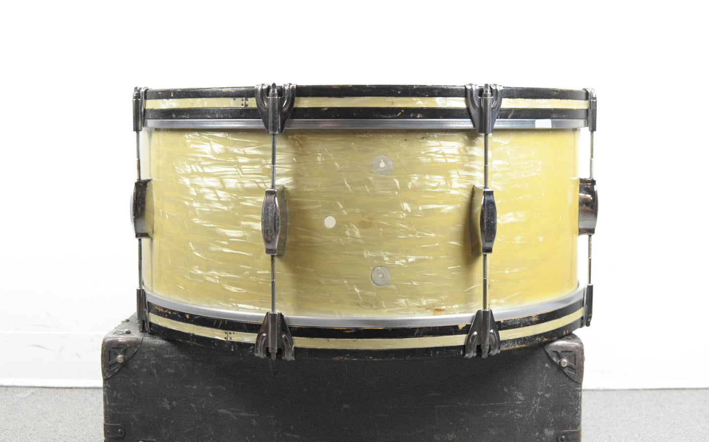 1960s Camco 10x24 "Parade Queen" White Marine Pearl Bass Drum
