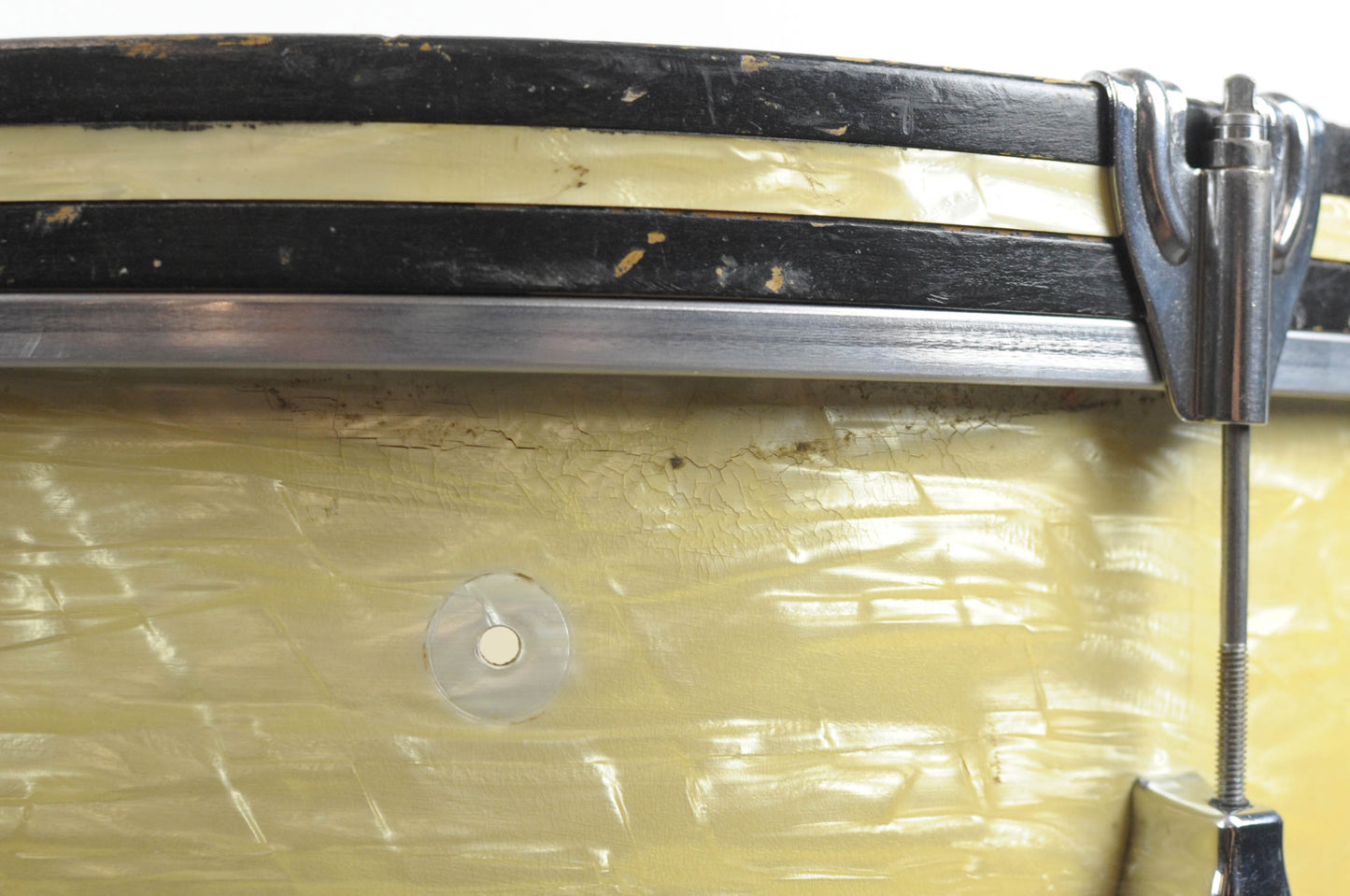 1960s Camco 10x24 "Parade Queen" White Marine Pearl Bass Drum