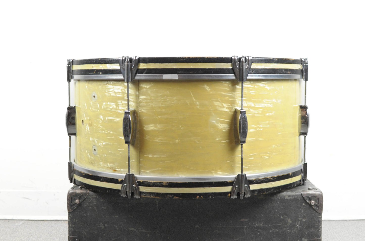 1960s Camco 10x24 "Parade Queen" White Marine Pearl Bass Drum
