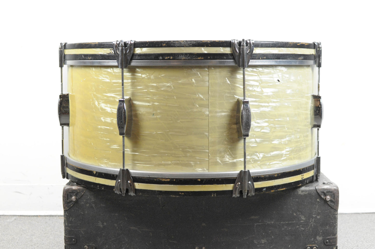 1960s Camco 10x24 "Parade Queen" White Marine Pearl Bass Drum