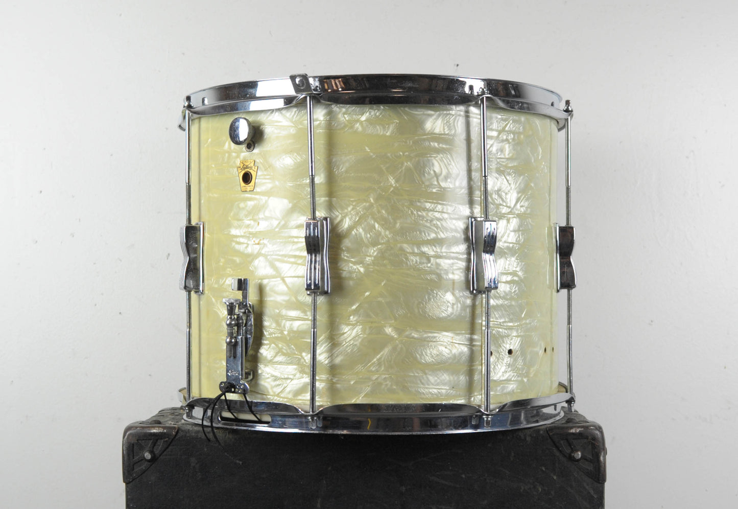 1960s Ludwig 12x15 "Parade Master" White Marine Pearl Parade Drum