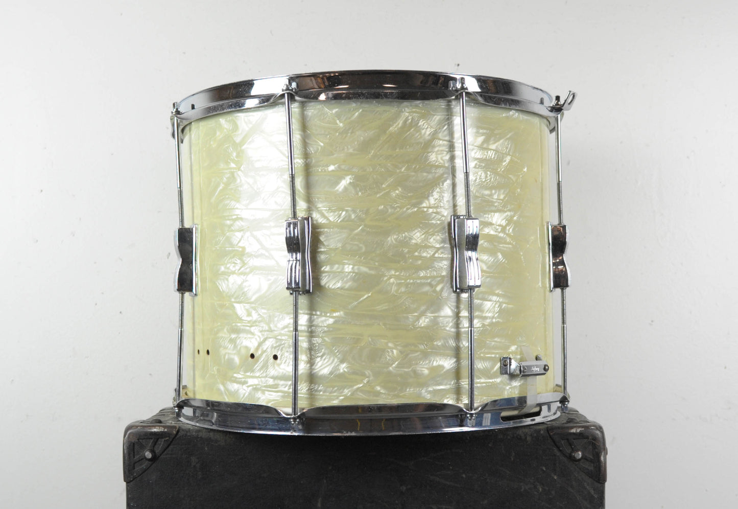 1960s Ludwig 12x15 "Parade Master" White Marine Pearl Parade Drum