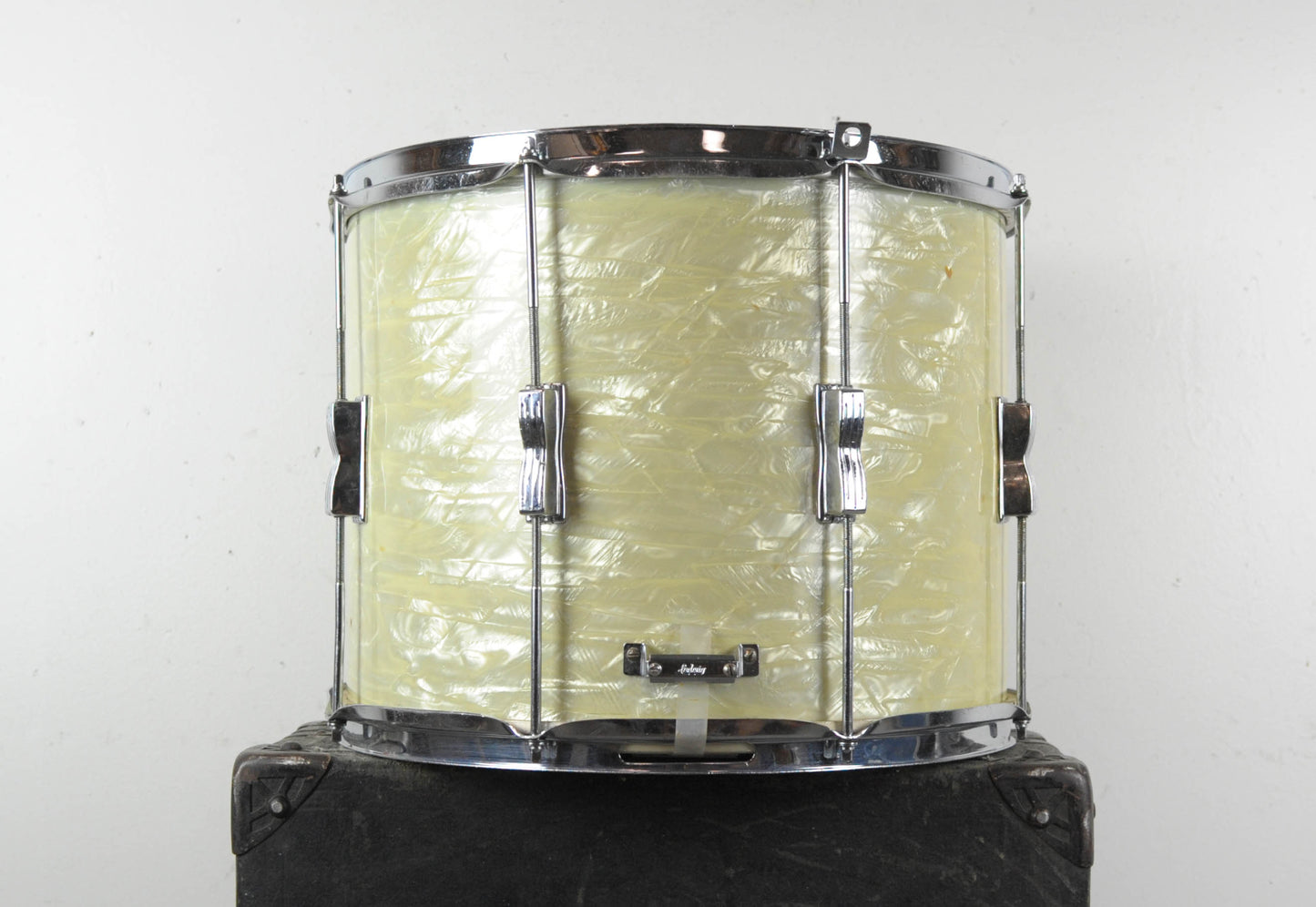 1960s Ludwig 12x15 "Parade Master" White Marine Pearl Parade Drum