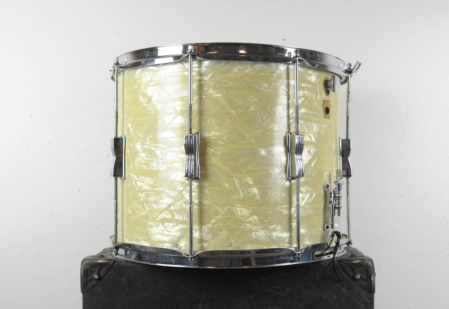 1960s Ludwig 12x15 "Parade Master" White Marine Pearl Parade Drum