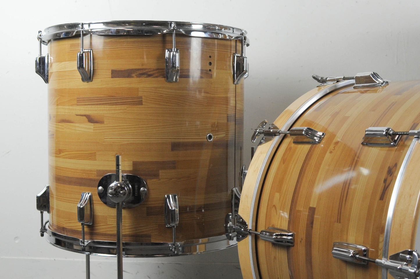1970s Rogers Butcher Block 14x22 8x12 and 16x16 Drum Set
