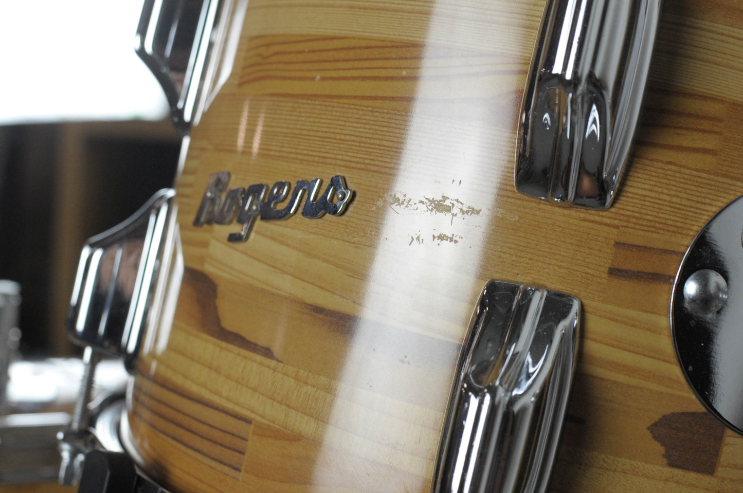 1970s Rogers Butcher Block 14x22 8x12 and 16x16 Drum Set