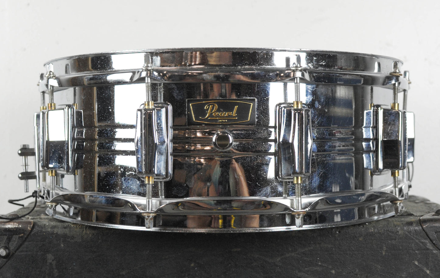 1970s Pearl 5x14 B-4514 Chrome Over Brass Snare Drum