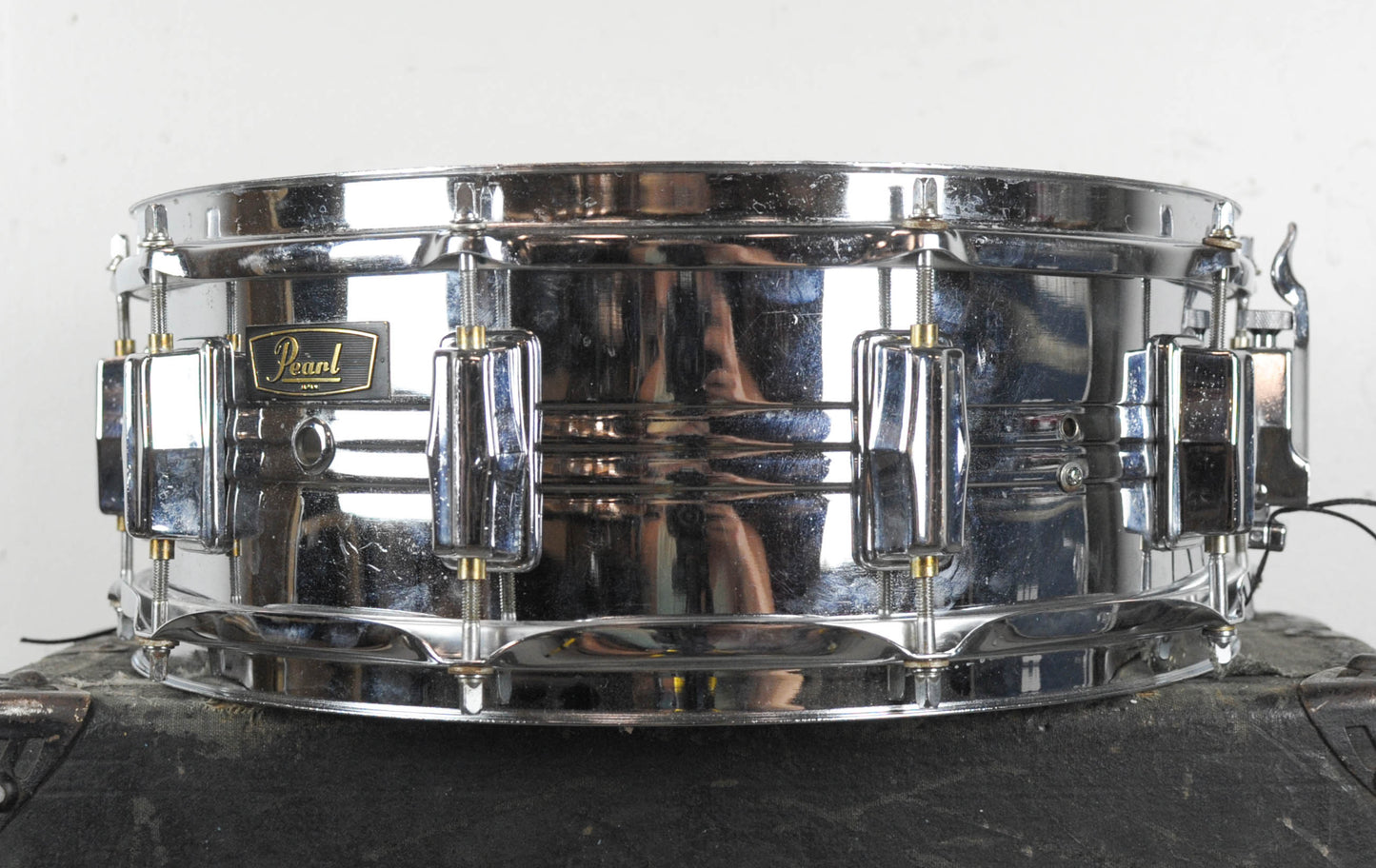 1970s Pearl 5x14 B-4514 Chrome Over Brass Snare Drum