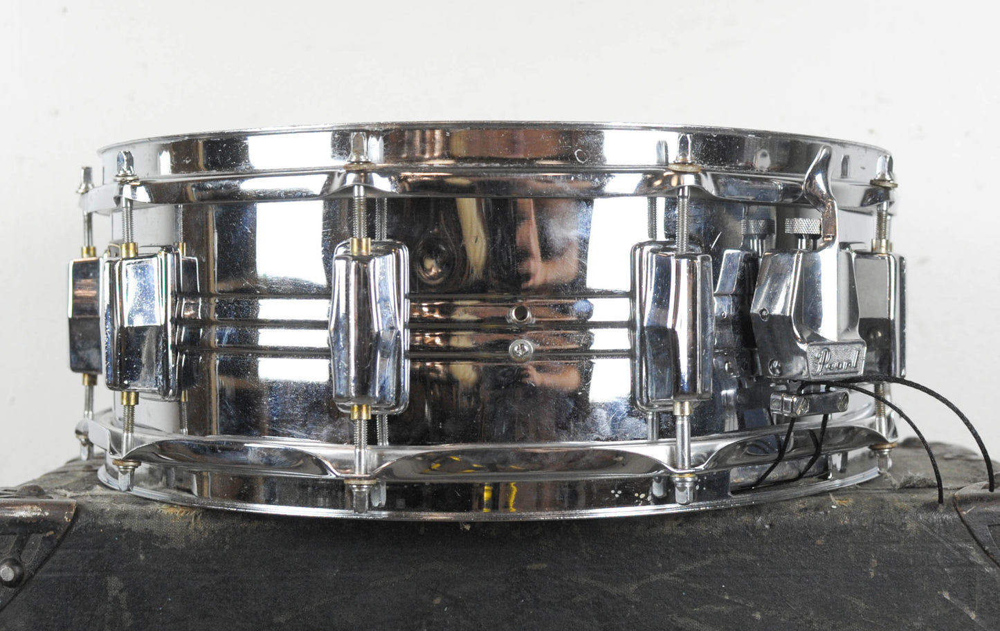 1970s Pearl 5x14 B-4514 Chrome Over Brass Snare Drum