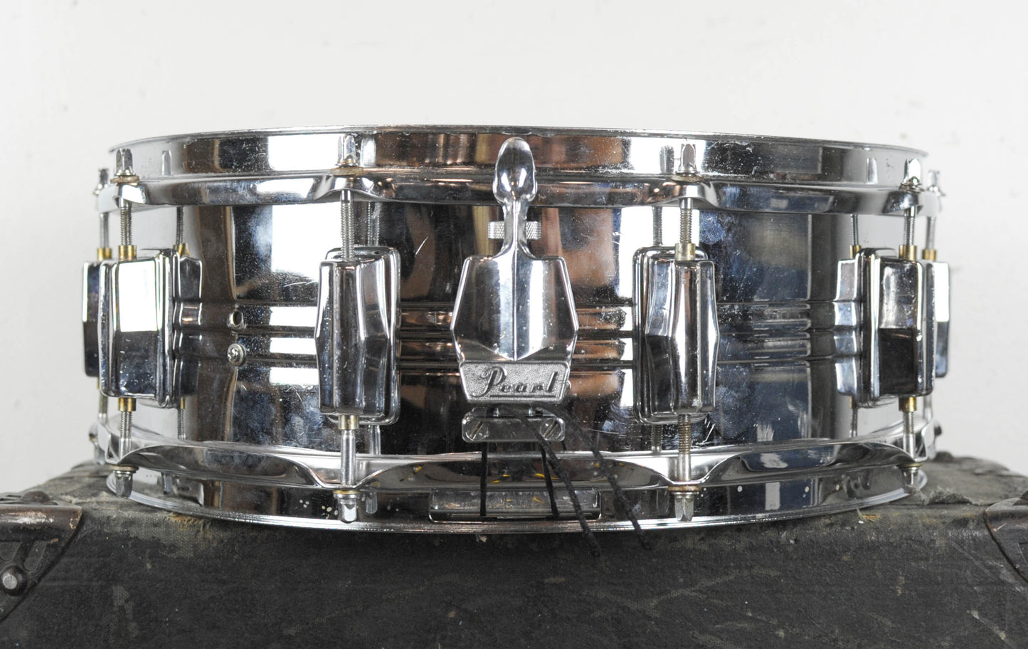 1970s Pearl 5x14 B-4514 Chrome Over Brass Snare Drum