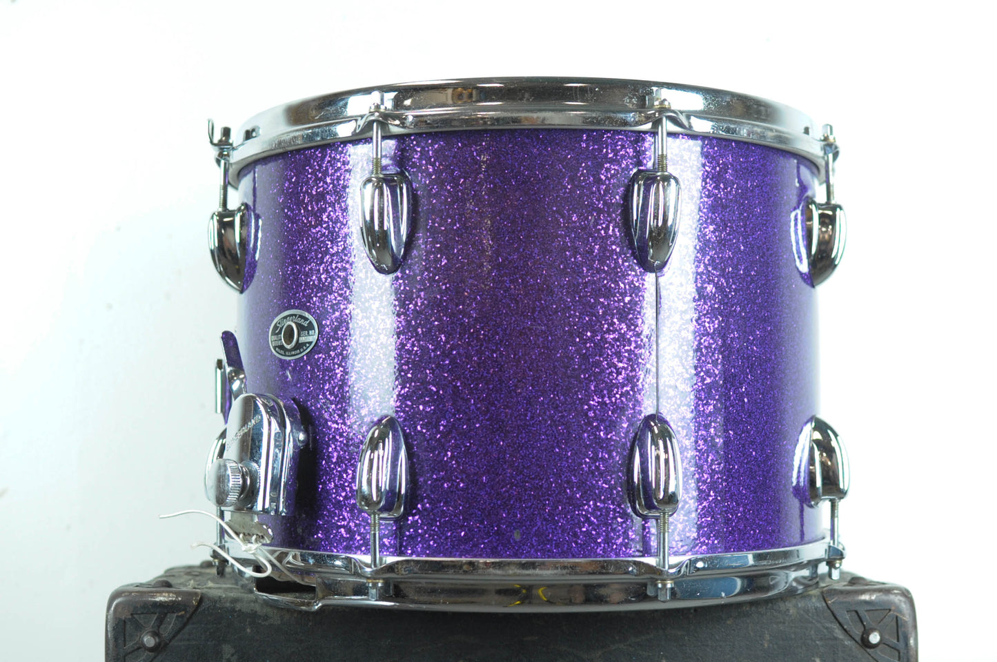 1970s Slingerland 10x14 "Haskell W. Harr" Sparkling Purple Pearl Parade Drum