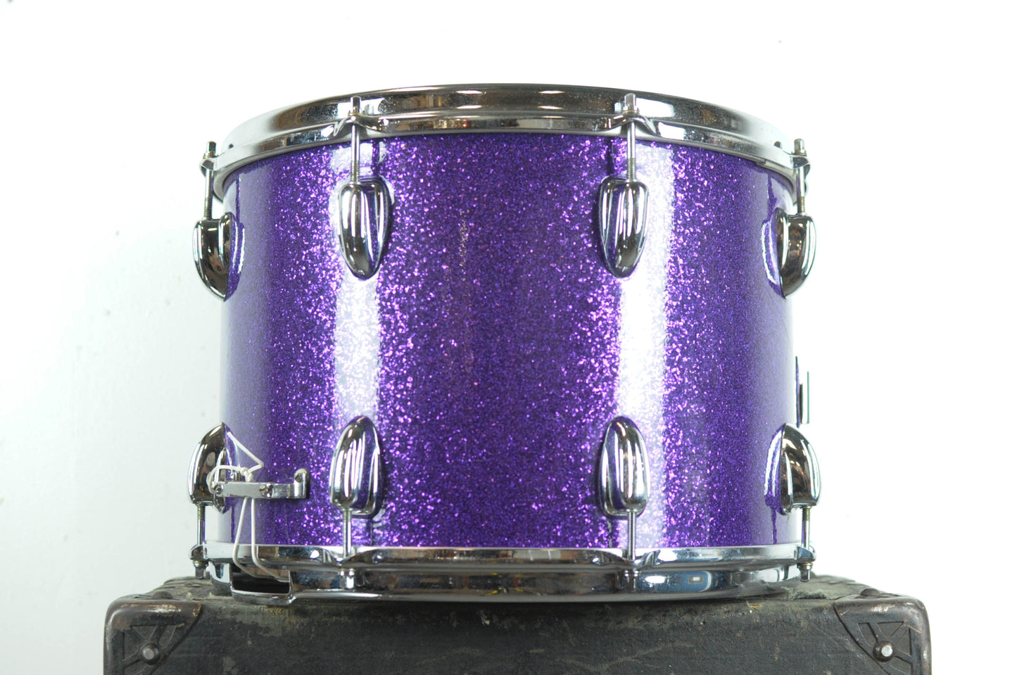 1970s Slingerland 10x14 "Haskell W. Harr" Sparkling Purple Pearl Parade Drum