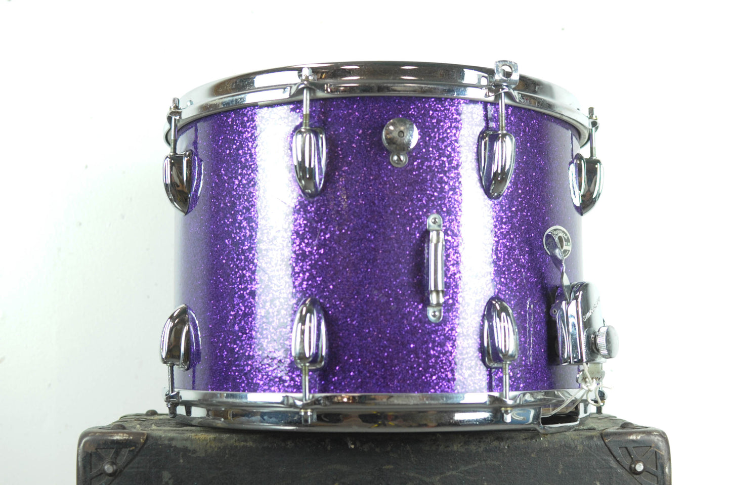 1970s Slingerland 10x14 "Haskell W. Harr" Sparkling Purple Pearl Parade Drum